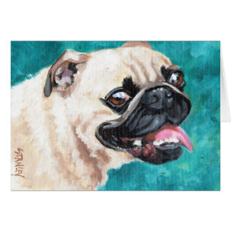 Mops-nacious Hälsningskort