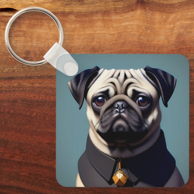 Mops Nyckelring (Framsida)