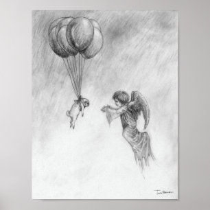 Mops och ängel poster