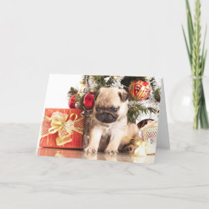 Mops- och julgåvor helgkort
