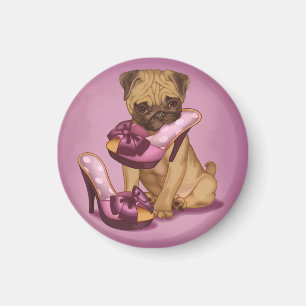 Mops och pilbågen skor magnet