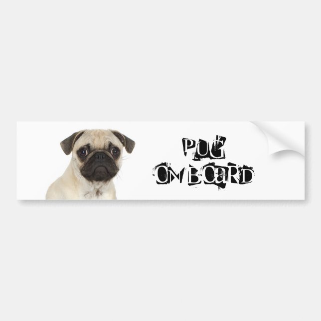 Mops ombord bildekal (Framsidan)