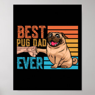 Mops Pappa Alltid Fars Dag Pappa Pappa Mops Poster