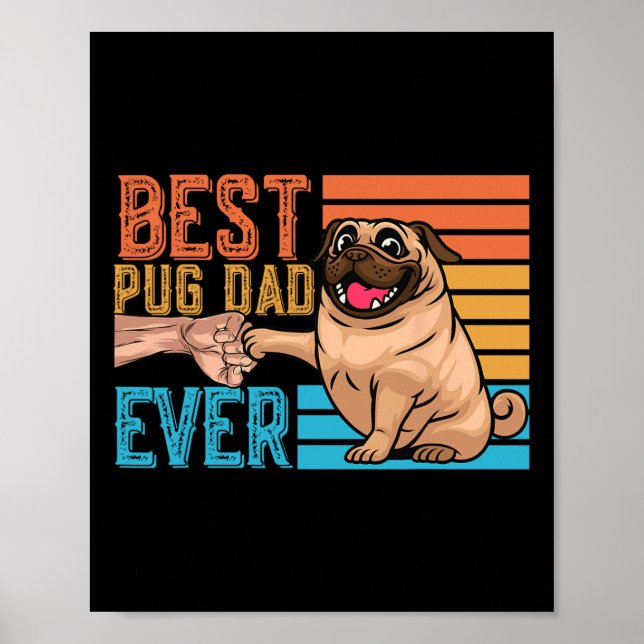 Mops Pappa Alltid Fars Dag Pappa Pappa Mops  Poster (Framsidan)