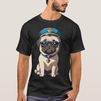 Mops Pilot T Shirt