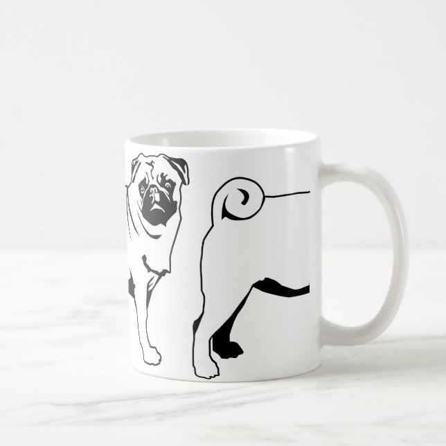 Mops Puggar Kaffemugg (Höger)