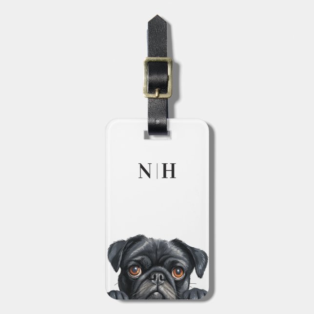 Mops Resväsketiketter Bagagebricka (Vertikal Framsida)