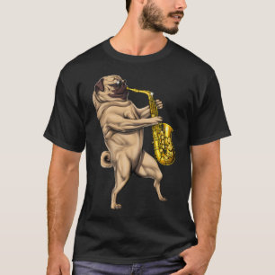 Mops Saxofonspelare T Shirt