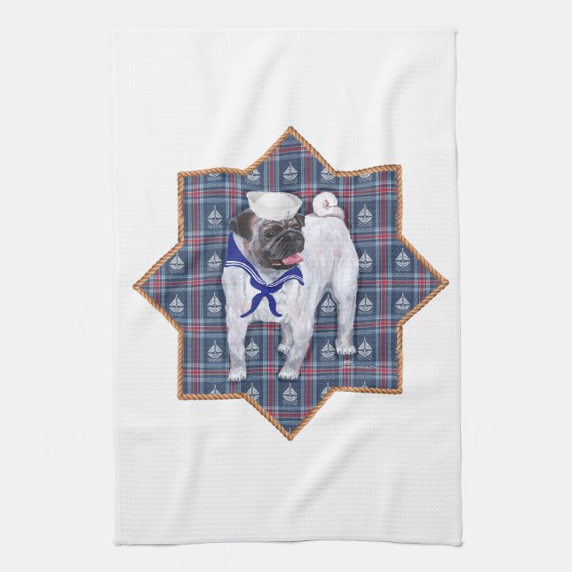 Mops Sjöman Kökshandduk (Vertikal)