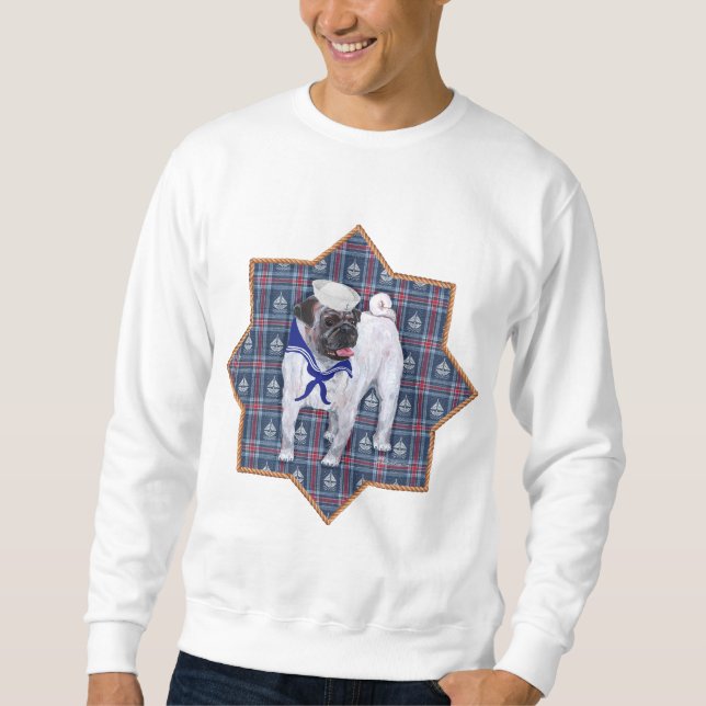 Mops Sjöman Lång Ärmad Tröja (Framsida)