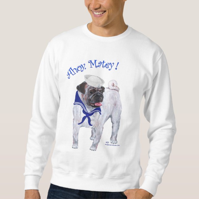 Mops Sjöman Lång Ärmad Tröja (Framsida)