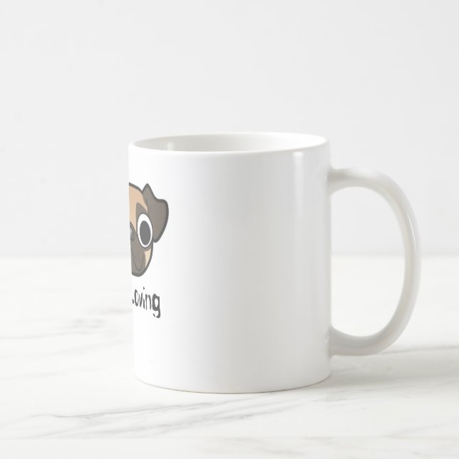 Mops som älskar muggen kaffemugg (Höger)