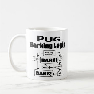Mops som skäller logik kaffemugg