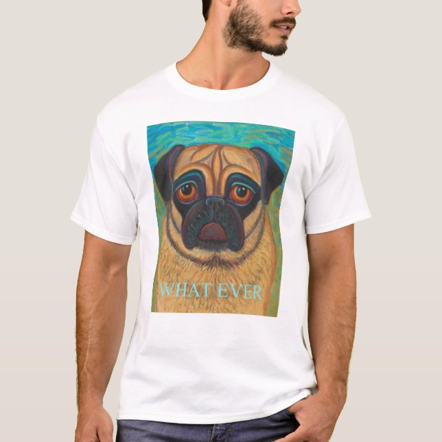 Mops-spelar ingen roll ungar tee shirt (Framsida)