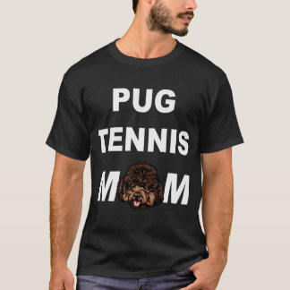 Mops tennis mamma typografi rolig slogan . t shirt