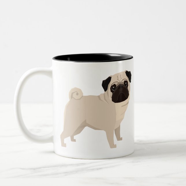 Mops Två-Tonad Mugg (Vänster)