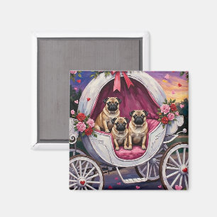 Mops valentin dag magnet