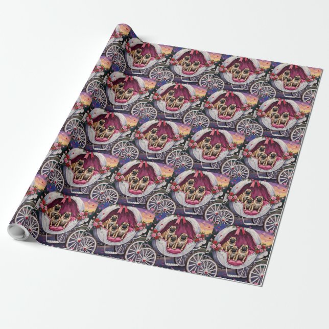 Mops Valentinsdag Presentpapper (Utrullad)