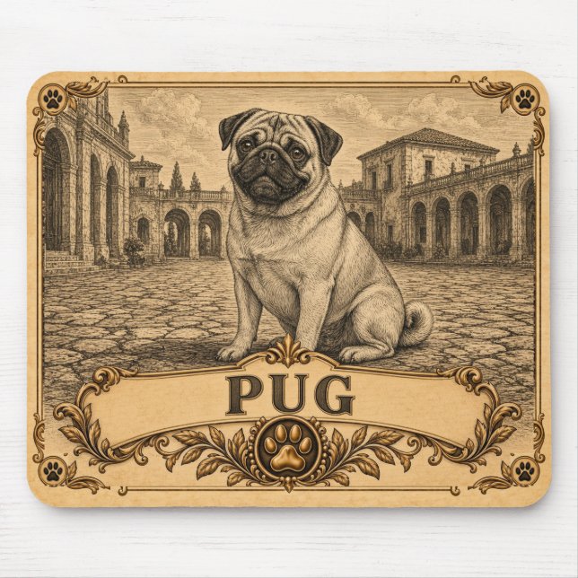Mops, Vintage Heritage Dog Musmatta (Framsidan)
