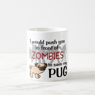 Mops vs Zombies Kaffemugg