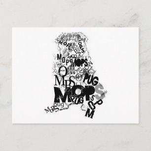 Mops Vykort