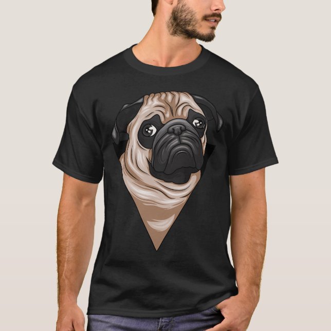 Mopsälskare, sött husdjur, bedårande vän t shirt (Framsida)