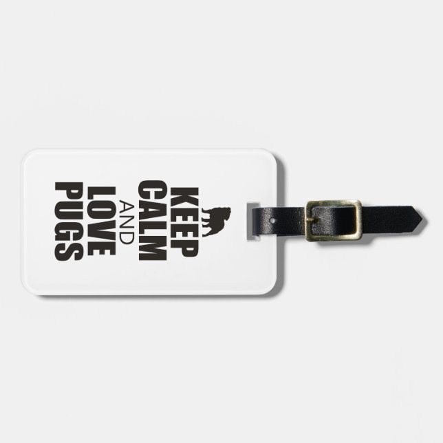 Mopsbagagemärkre Bagagebricka (Horisontell Framsida)