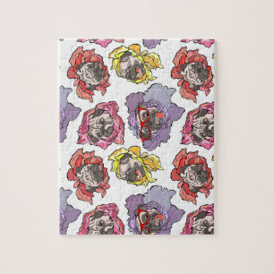 Mopsblommor Pussel