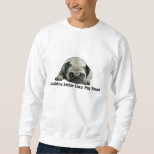 Mopsclown på den unisex- tröjan för hjärta sweatshirt