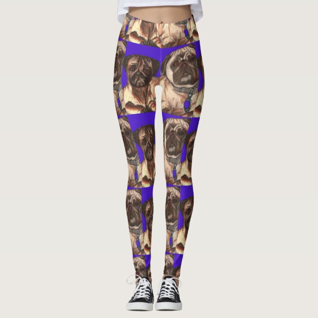 mopsdamasker leggings (Framsida)
