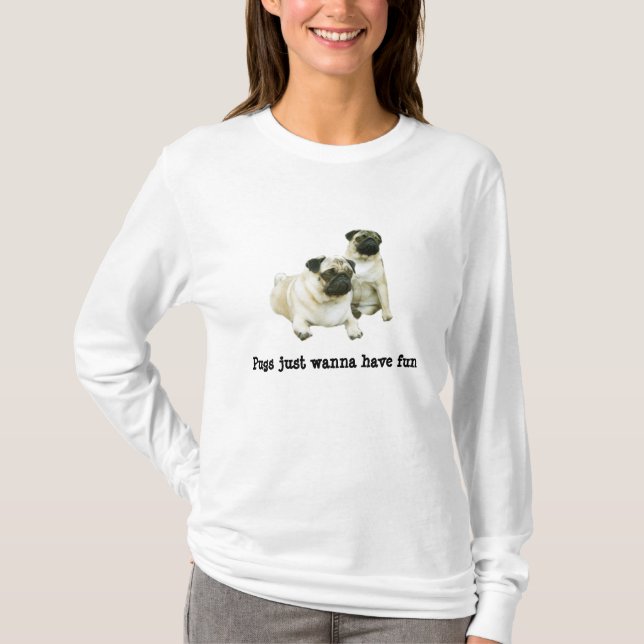 Mopsdamskjorta T-shirt (Framsida)