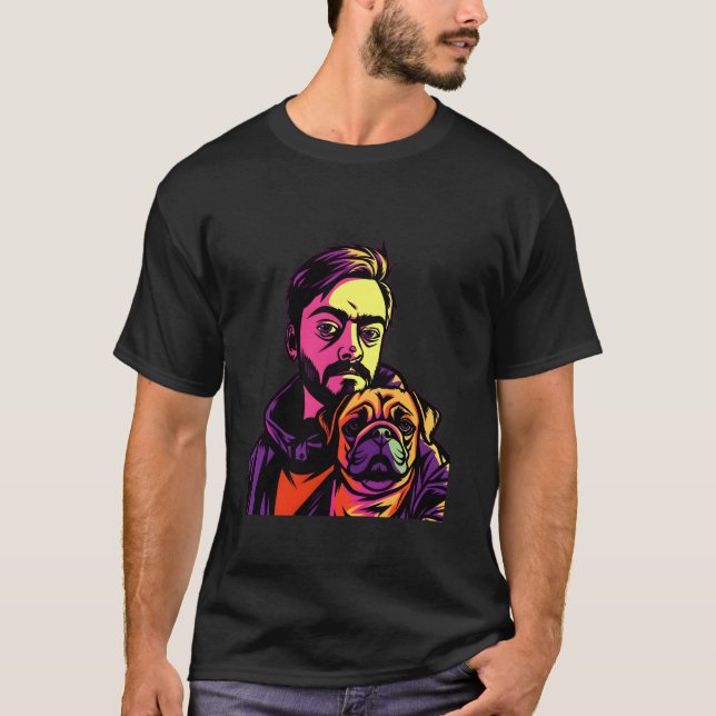Mopsfar Mopsägare MopsPappa T Shirt (Framsida)