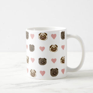 mopshjärtamugg kaffemugg
