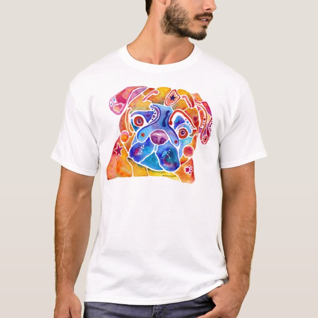 MOPSHUNDAR, MOPSMUGGAR T-SHIRT (Framsida)