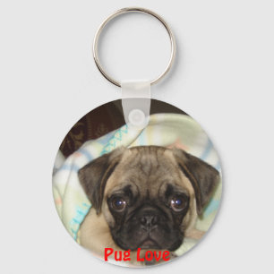 Mopskärlek Keychain Nyckelring