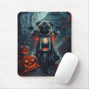 Mopskörande motorcykel Halloween skrämmande Musmatta