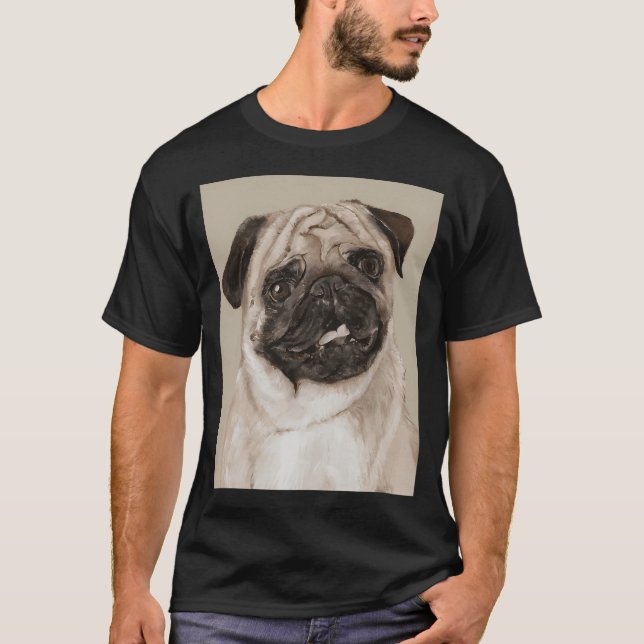 Mopsmåleri T Shirt (Framsida)