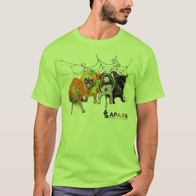 Mopsmanar för APARN Halloween Hanes Nano T-tröja T Shirt (Framsida)