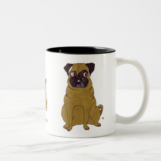 Mopsmugg Två-Tonad Mugg (Höger)