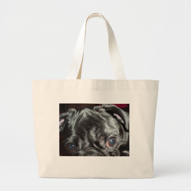 Mopsnärbild - totot hänger lös jumbo tygkasse (Framsidan)