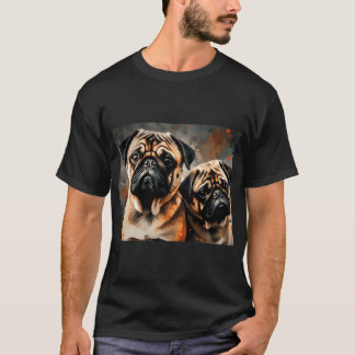 Mopsnötningsstund - Mopsar i kärlek Digital oljemå T Shirt