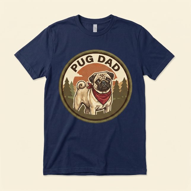 Mopspej Pappa Tri-blend T-shirt | Mops Hund Pappa  (Skapare uppladdad)