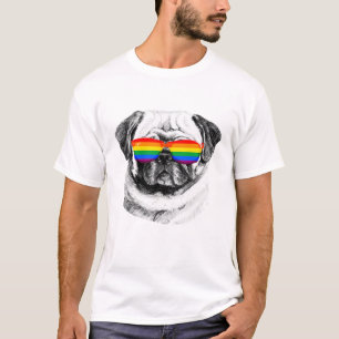 Mopspridesolglasögon T-shirt