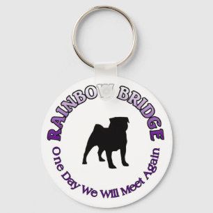 MOPSREGNBÅGEN ÖVERBRYGGAR SYMPATI KEYCHAIN - NYCKELRING