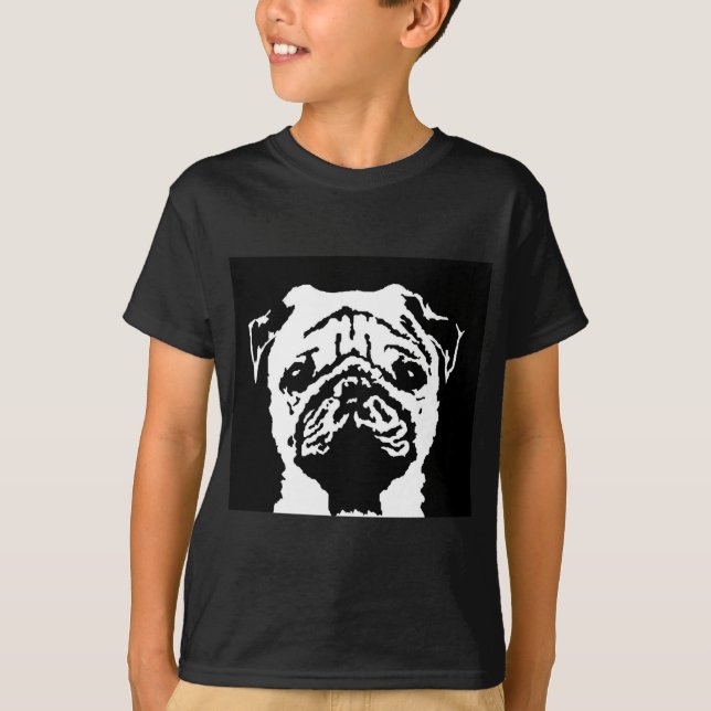 Mopsskjorta - ungemörkT-tröja Tee Shirt (Framsida)
