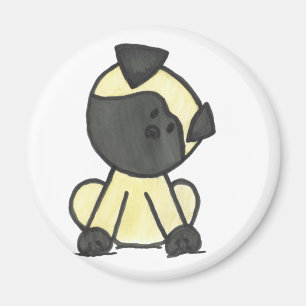 Mopstecknad Magnet