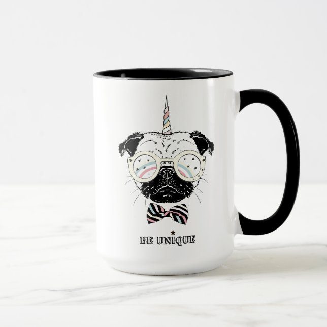 MopsUnicorn | är unik Mugg (Höger)