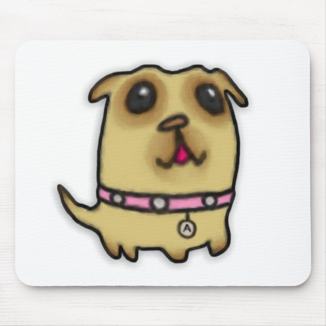 Mopsvalp Mousepad Musmatta (Framsidan)
