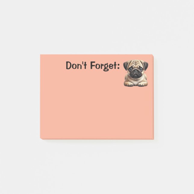Mopsvalp Post-it Block (Framsida)