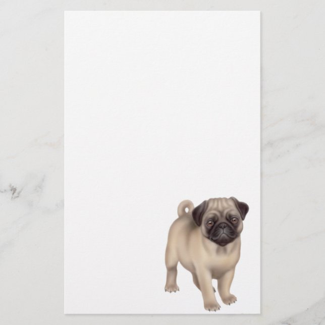Mopsvalpbrevpapper Brevpapper (Framsida)